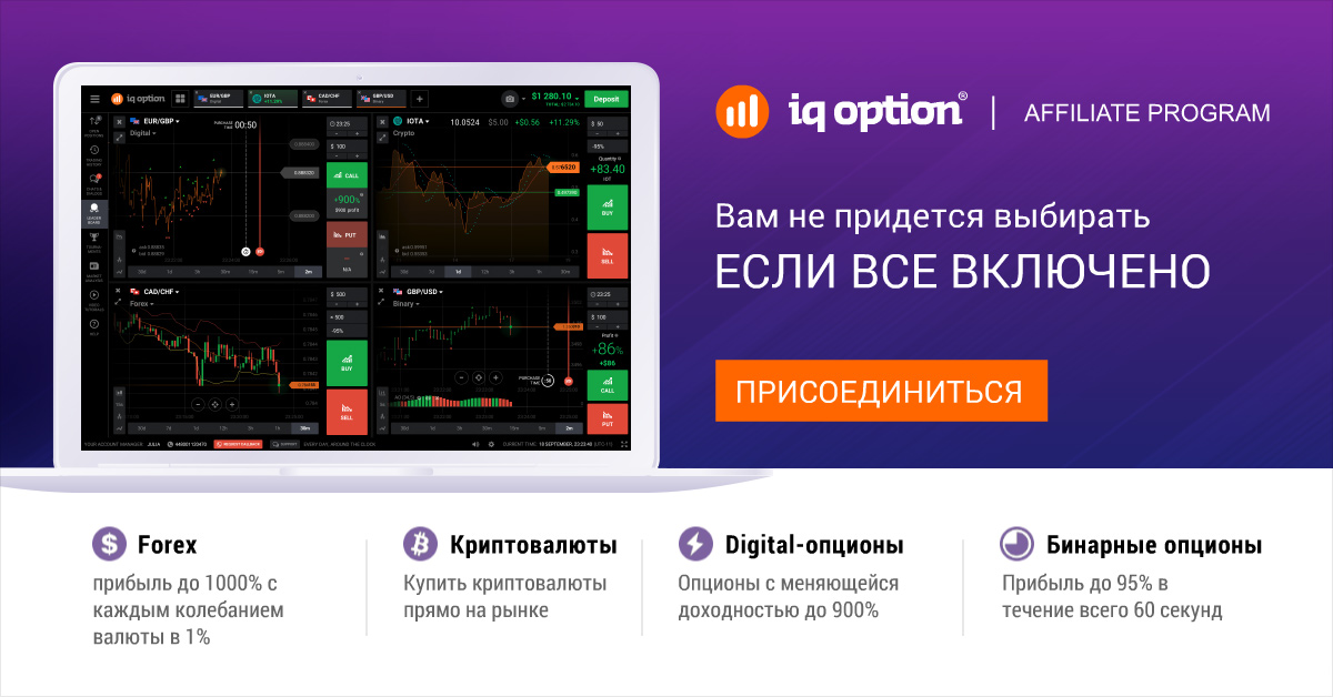 Парнерская программа от Iq Option